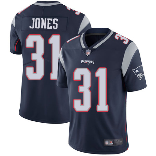 New England Patriots Football 31 Vapor Limited Navy Blue Men Jonathan Jones Home NFL Jersey